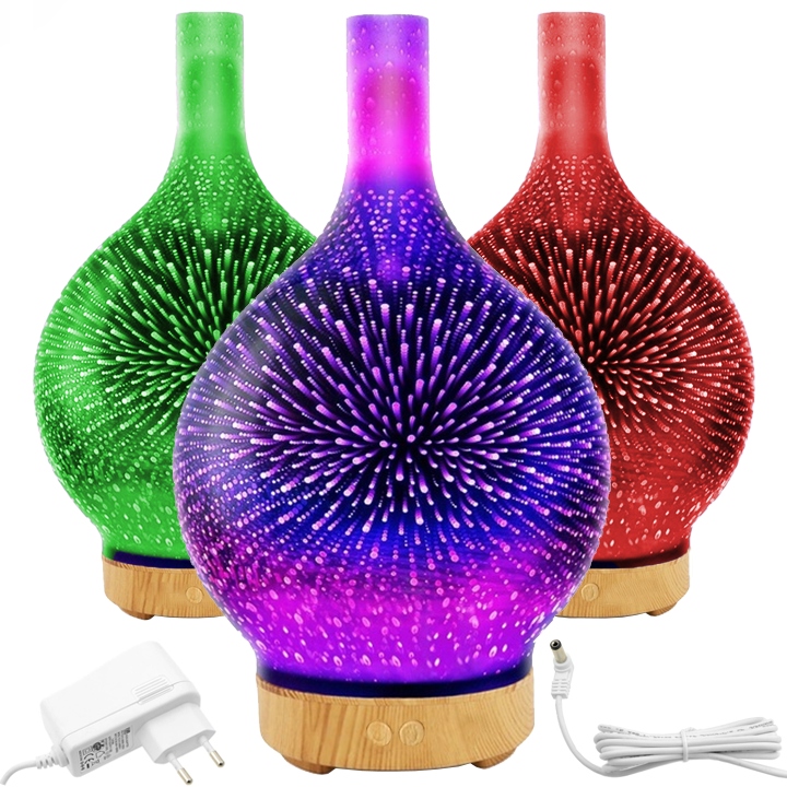 Nawilżacz Powietrza Lampka Nocna Dyfuzor Rgb Zapachowy Aromaterapia Efekt