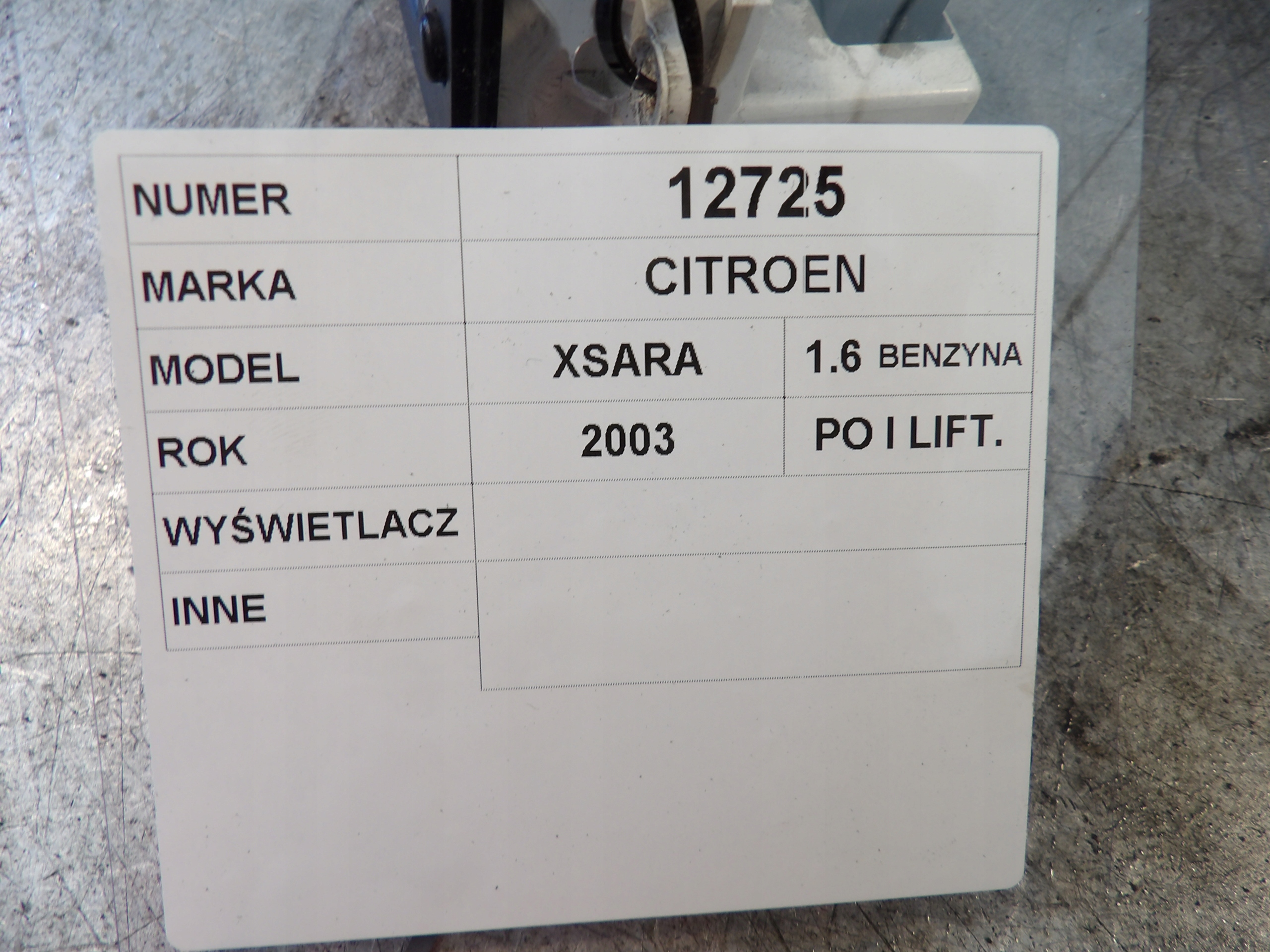 Citroen Xsara display 9647409677 21670937-B