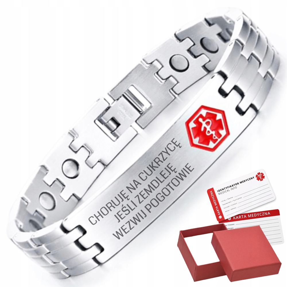 Záchranný náramek Pro Diabetiky s magnety, Aeskulap