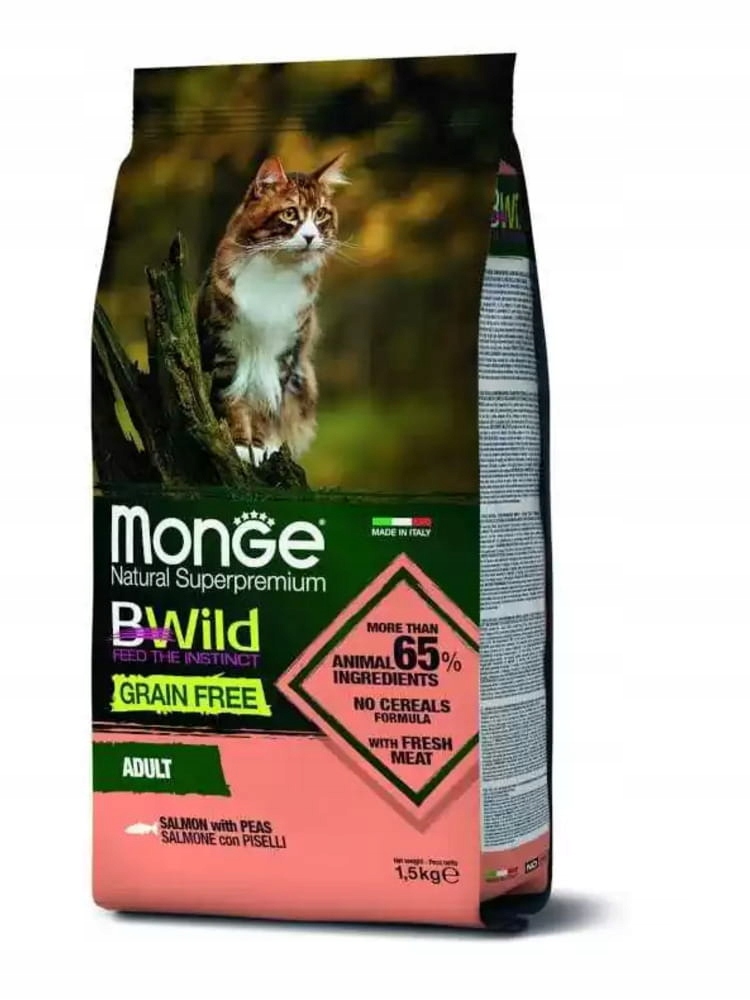 Monge Cat Bwild Grain Free Łosoś 1,5kg
