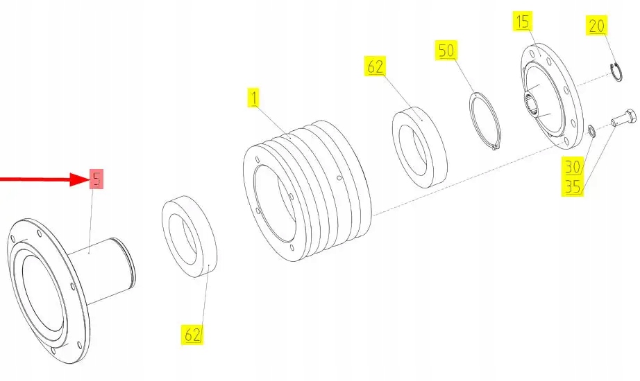 102429933 Piasta koła pasowego