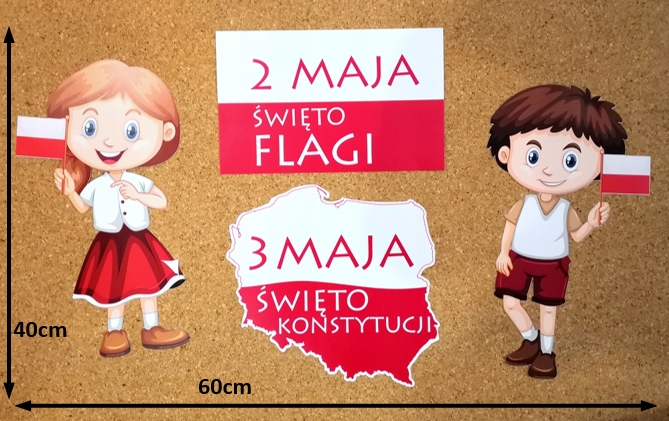 Dekoracja Patriotyczna na 2 i 3 Maja Kolor Wielokolorowy