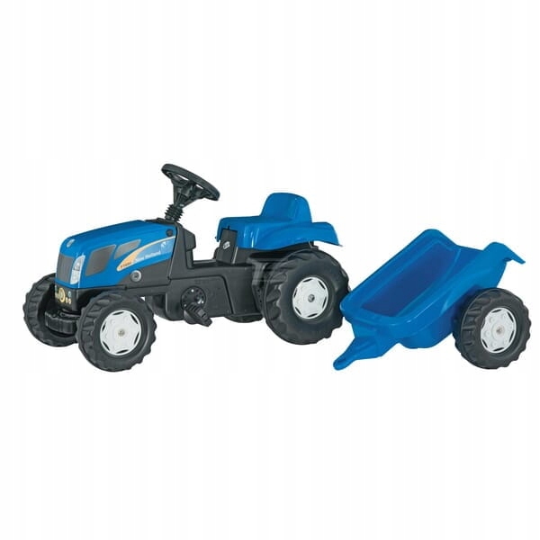 Traktor New Holland z napędem na pedały i z przyczepką R01307 Rolly Toys