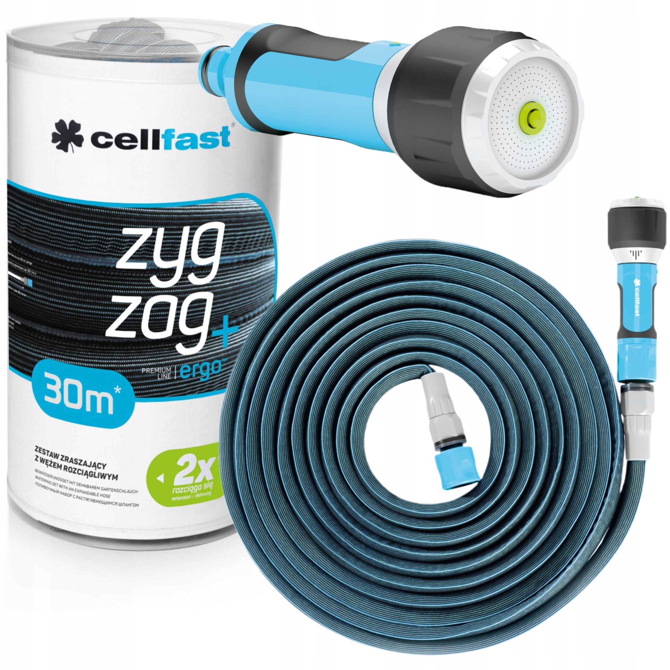 

Cellfast Wąż Rozciągliwy Zyg Zag 30m w zestawie