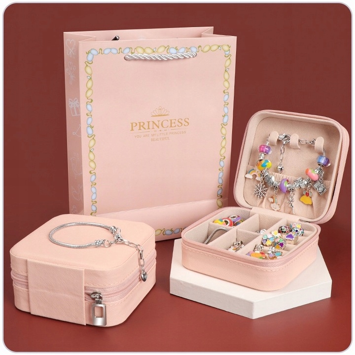 KORALIKI DO ROBIENIA BRANSOLETEK NASZYJNIKÓW CHARMS ZESTAW PUDEŁKO PREZENT Marka Dag-Art