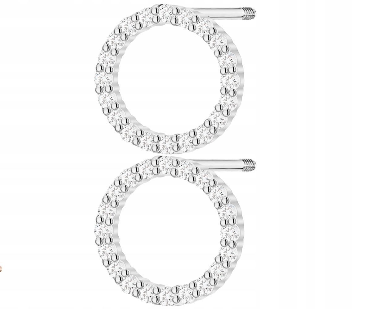 Bílé Zlato Náušnice S Briliantem Na Šroubovací Tyči Zlato 585