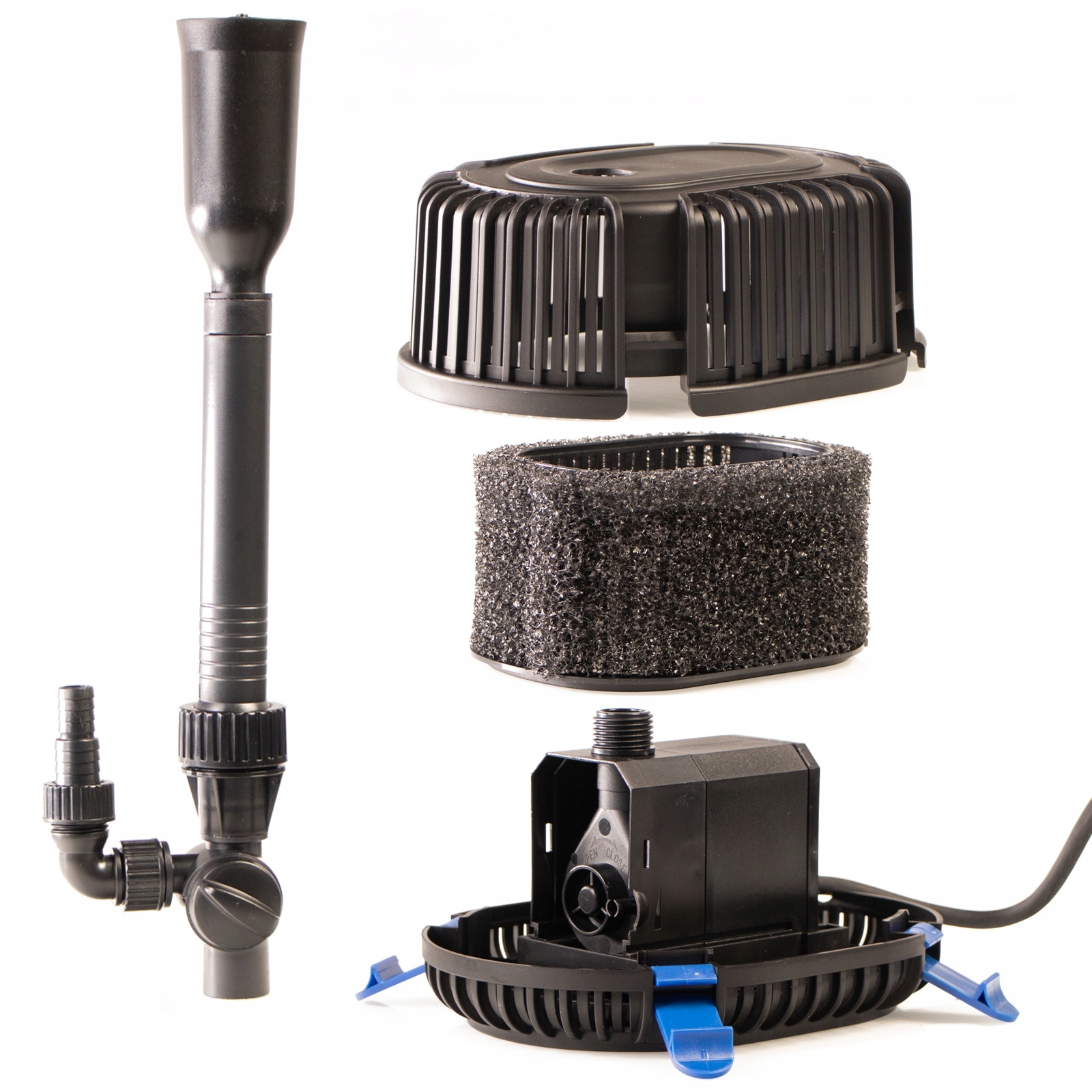 Filtr Wody I Fontanna 1000L/H Do Oczka Wodnego Z Trójnikiem Regulacją