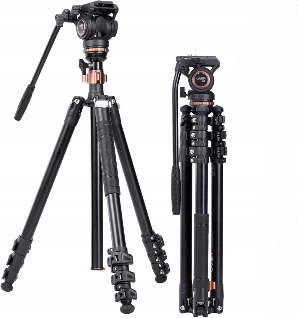 Fotografický Stativ Tripod Cayer AF2451 Hlava H6 Lehká Deska Dslr Pro