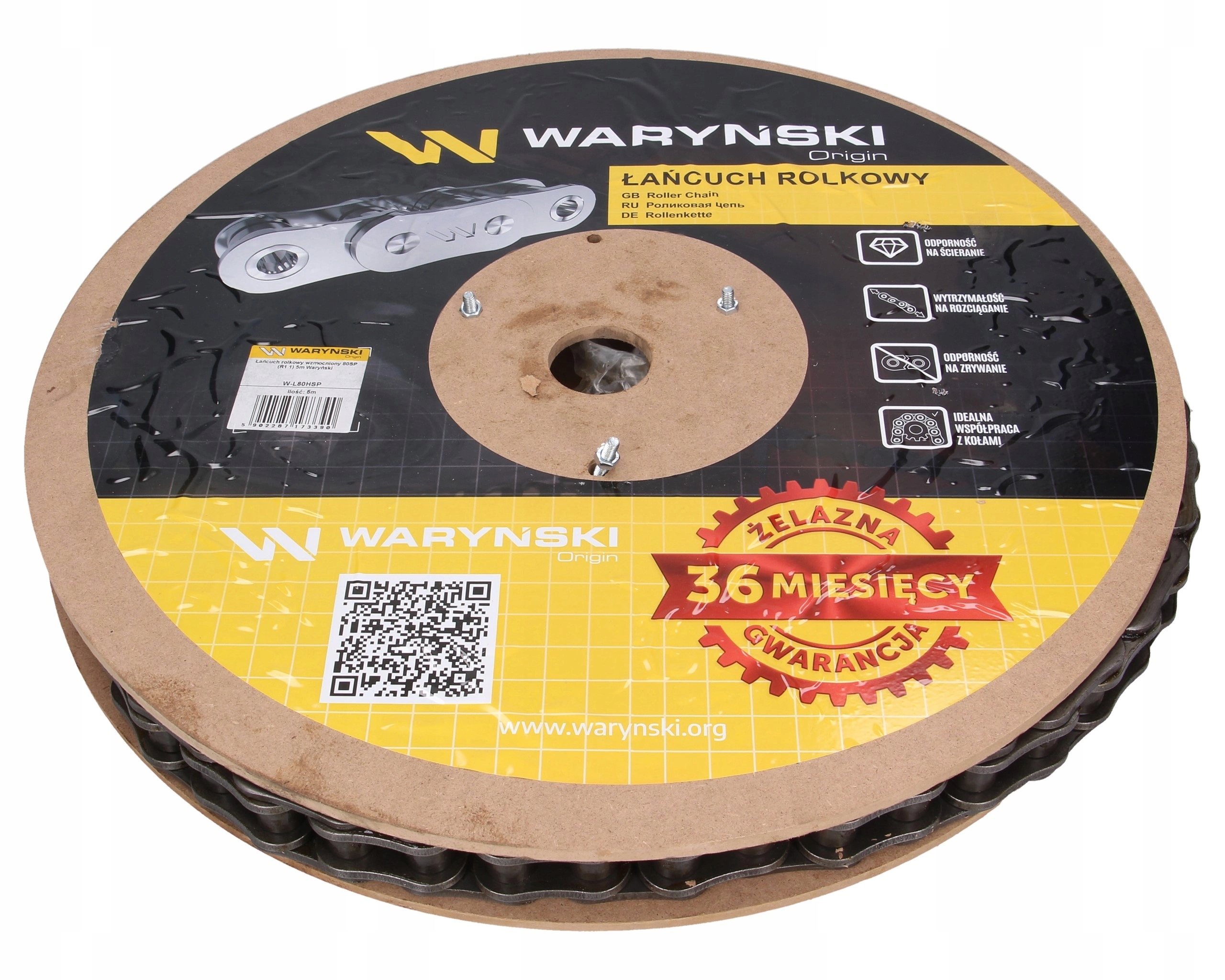Válečkový řetěz zesílený 80SP (R1 1) 5m Waryński