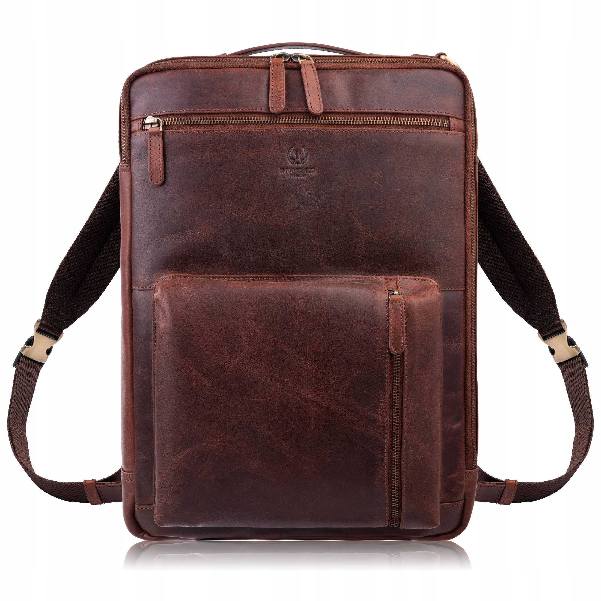 Batoh kožená městská taška do práce Premium na notebook Paolo Peruzzi