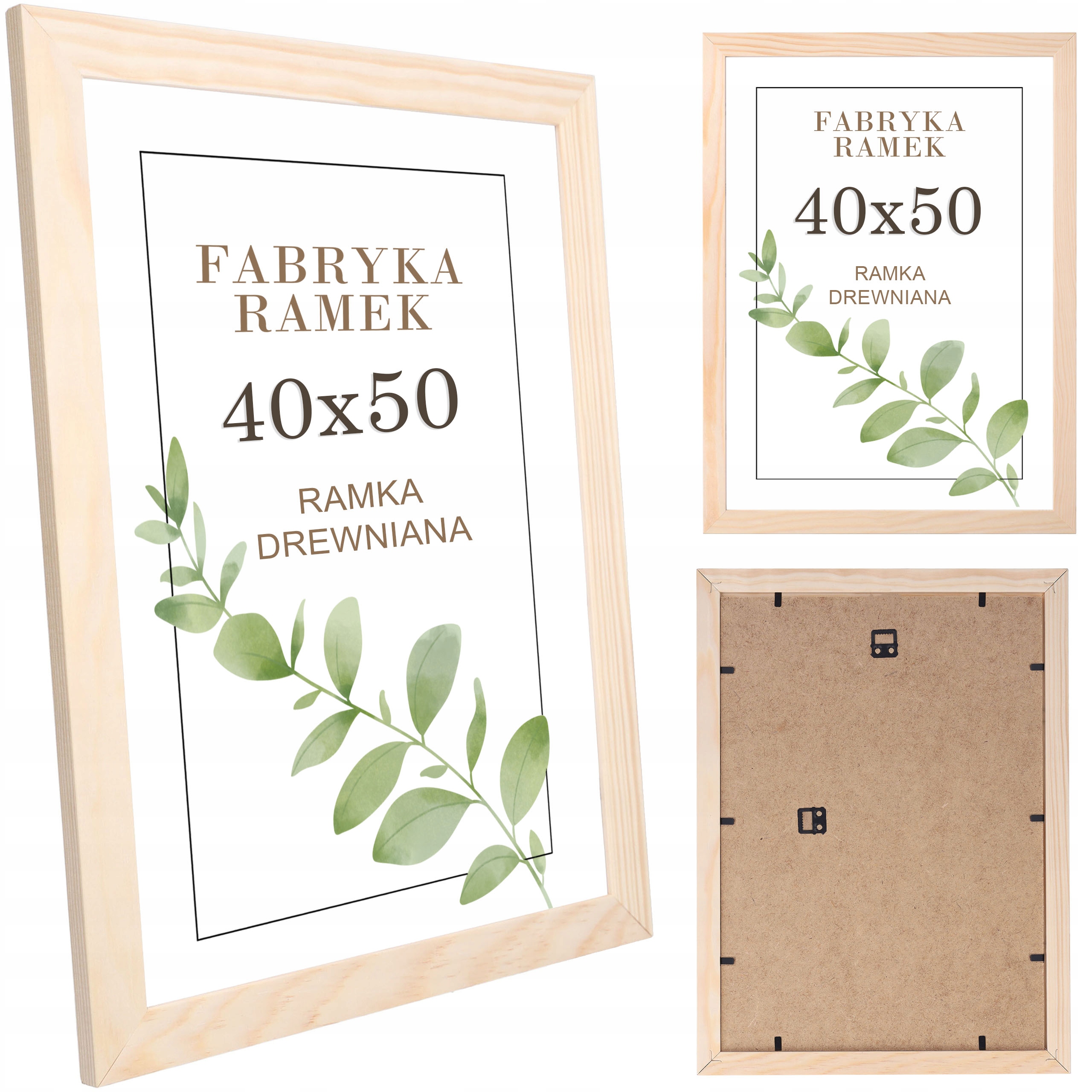 

Ramka 40x50 sosnowa drewniana ramki na zdjęcia