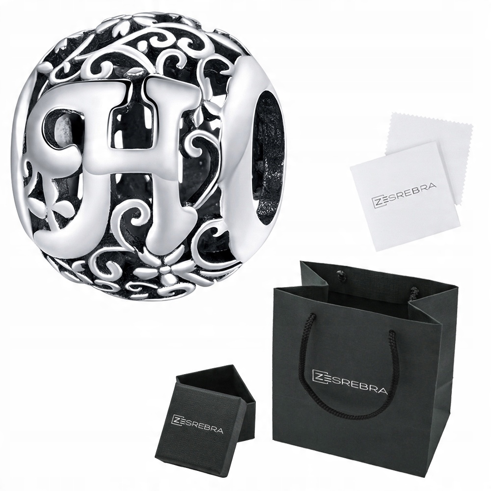 

Charms litera H do Pandora srebro 925 koralik