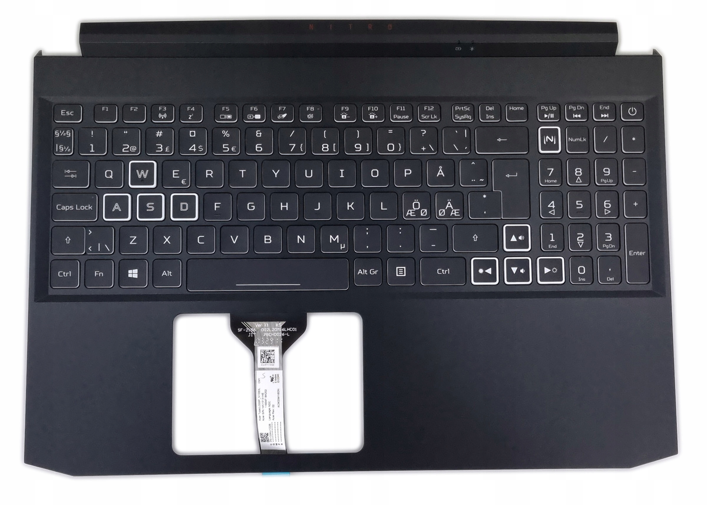 Nové Puzdro Klávesnice Acer Nitro 5 AN515-55 RTX3060 Rgb Nórska