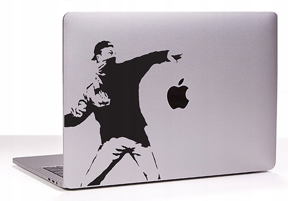 

Naklejka na Maka Apple MacBook Banksy Molotov duża