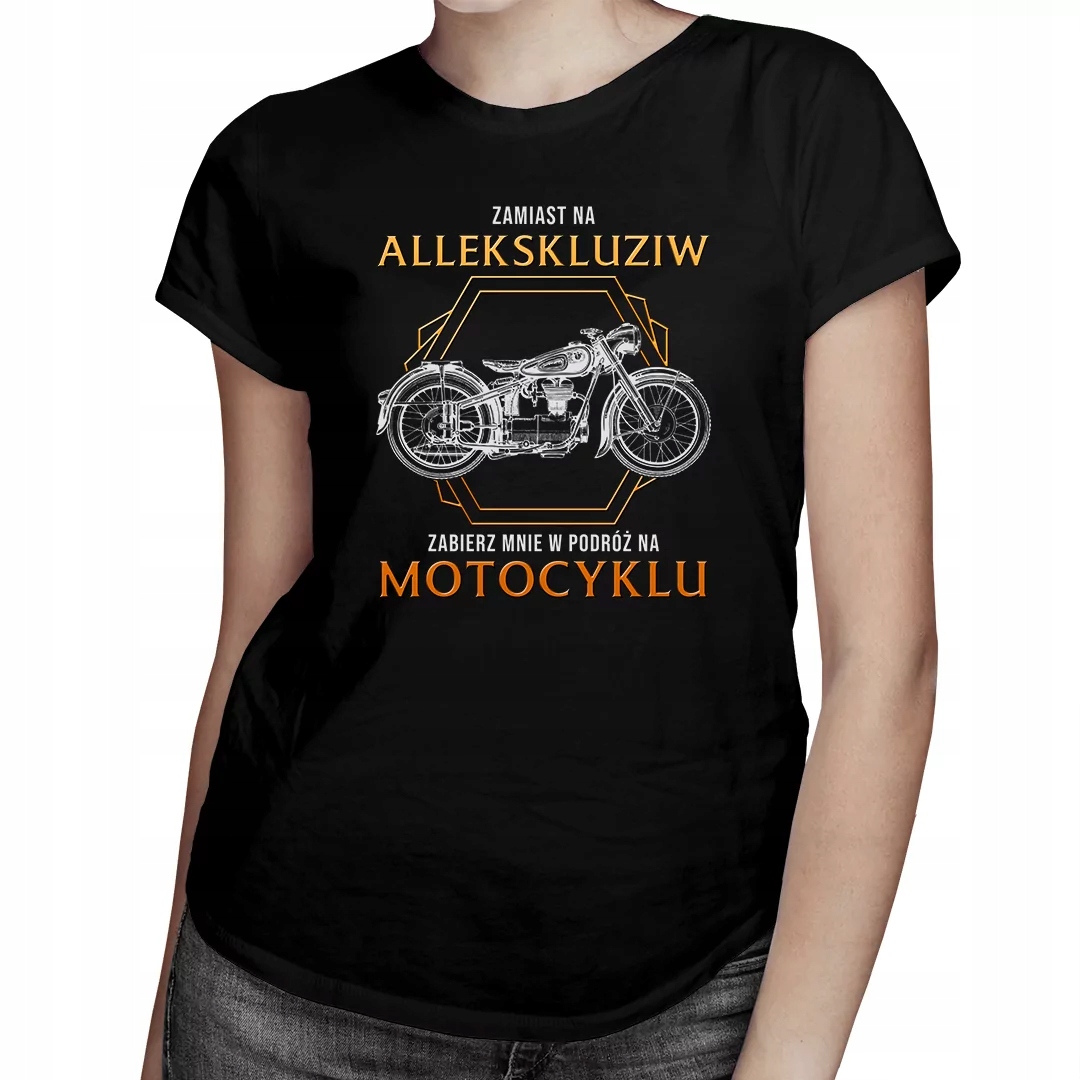 

Dla Motocyklistki Koszulka Z Motocyklem