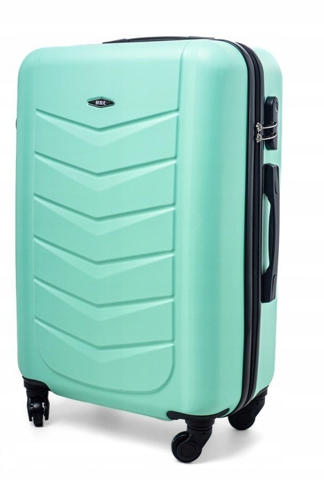 Duża Walizka Podróżna Twarda Rgl Abs Bagż Rejestrowany Miętowa