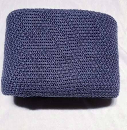 

Piękny fioletowy pleciony koc/pled 170x130 cm