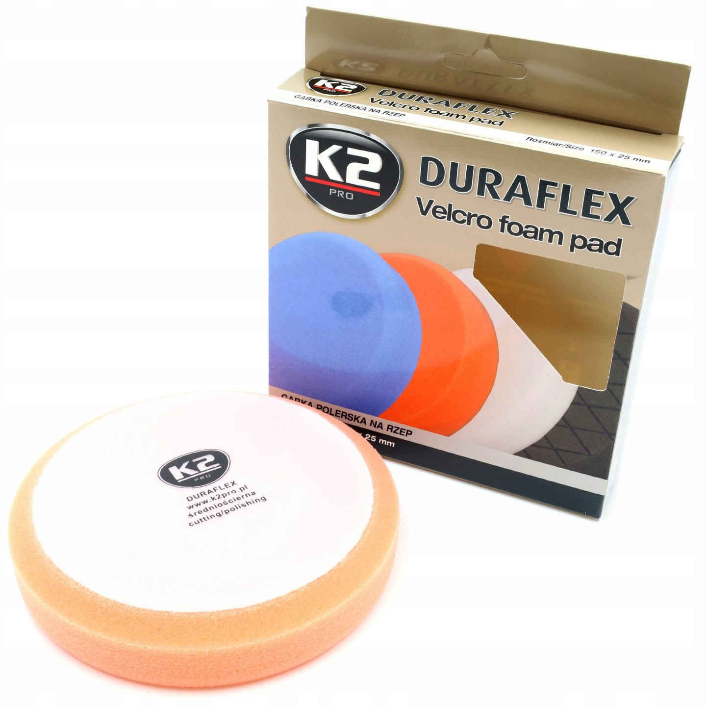 

Gąbka Polerska Pomarańczowa K2 Duraflex