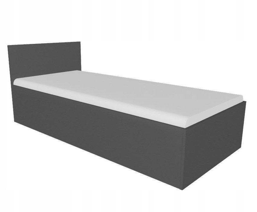 Łóżko ANDREA 80x200 cm z pojemnikiem antracyt