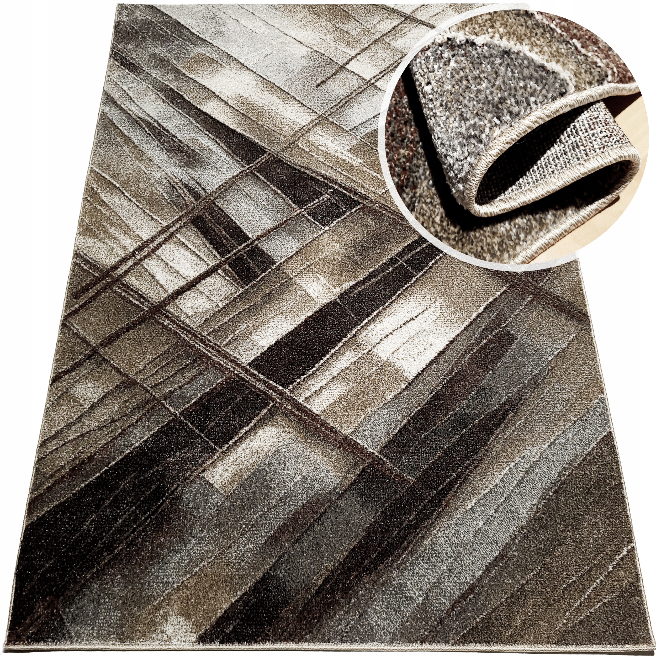 Dywan Friese Villa 160x220 Tkany Nowoczesny Do Pokoju Salonu Brązowy Hq