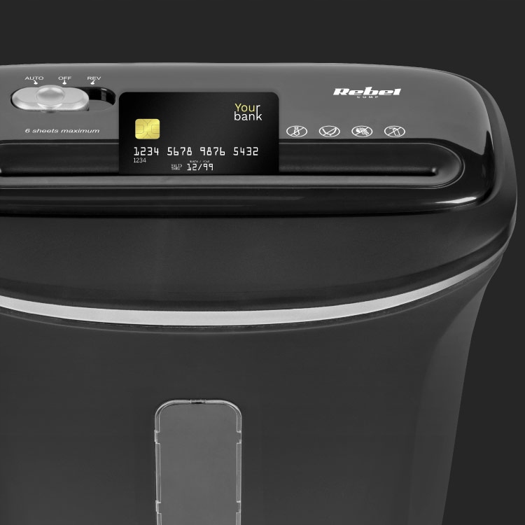 NISZCZARKA DO PAPIERU DOKUMENTÓW KART Z KOSZEM MOCNA WYDAJNA 12L Poziom hałasu 70 dB