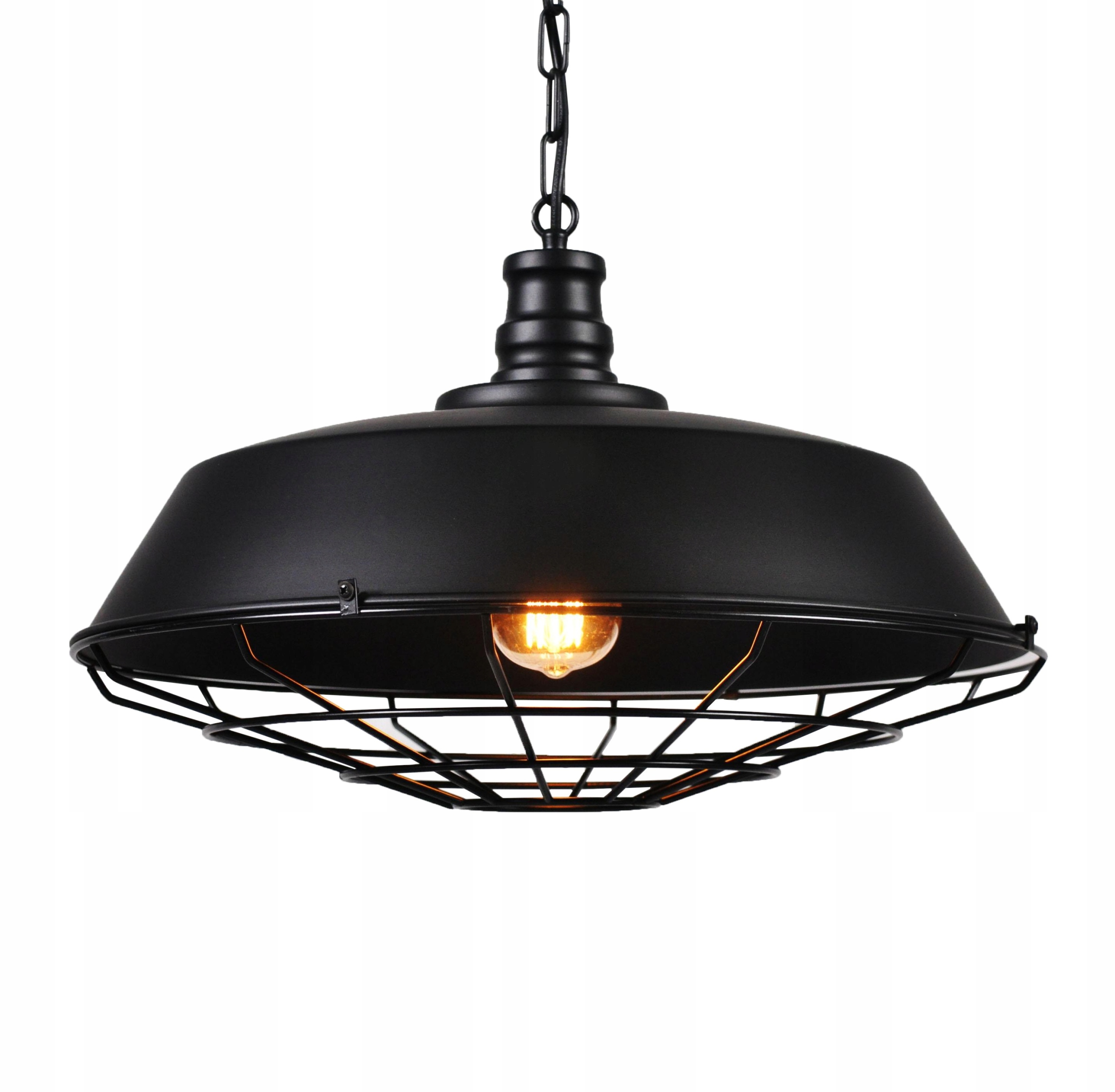 Lampa Wisząca Loft Arigio D45 Czarna Metalowa Sufitowa Salon Kuchnia E27