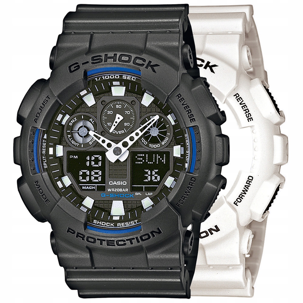 Sada G-shock GA-100B-7AER Šedá Černá