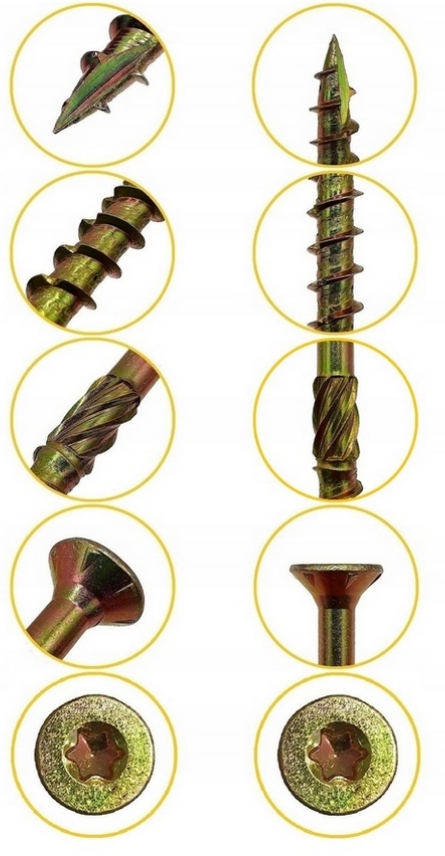 WKRĘTY CIESIELSKIE DO DREWNA CS 5x80 TORX ŁEB STOŻKOWY DOMAX 200 SZTUK Producent Domax