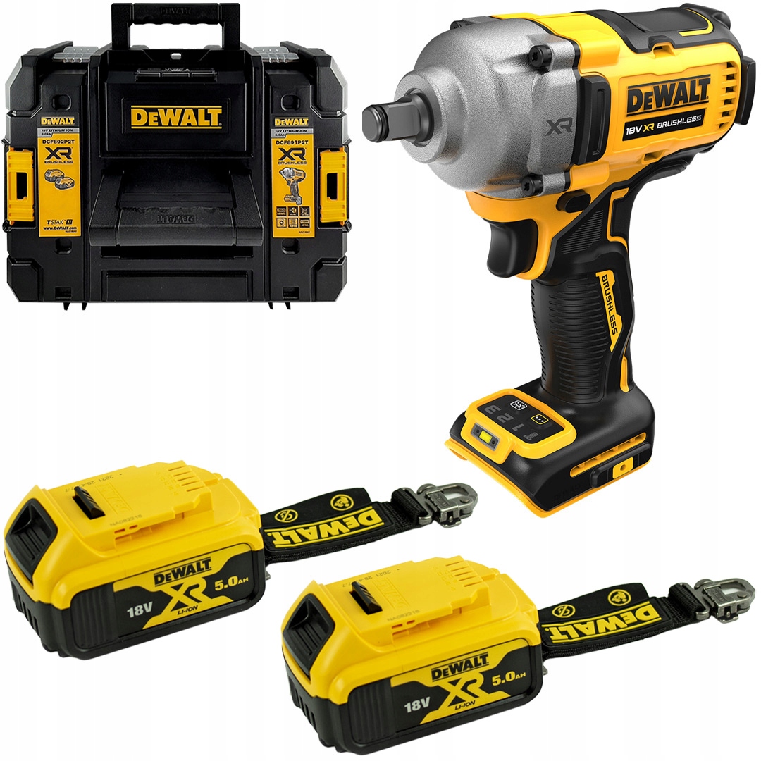 akumulátorový rázový uťahovák 1/2" 812 Nm 18V 2x5,0Ah DeWalt [DCF891P2LRT-XJ]