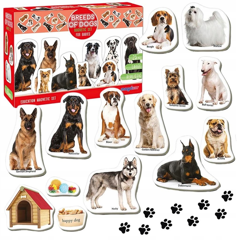 Sada nástěnných magnetů Dekorativní Magnety Magnety motivem psích plemen 2 5 Kusů