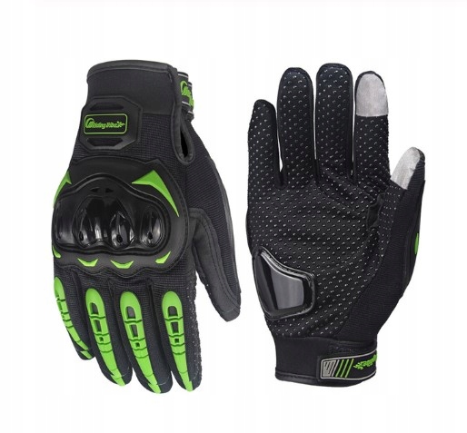 RĘKAWICE RIDING TRIBE MOTOCYKL QUAD CROSS NA DOTYK DOTYKOWE ZIELONE