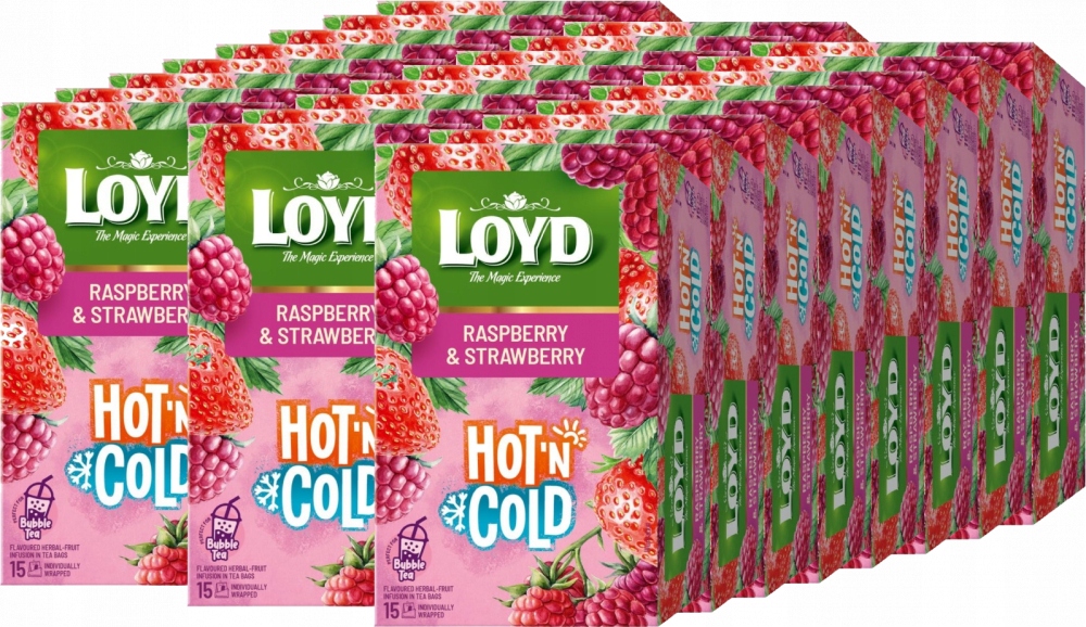 Ekspresowa Herbata Owocowa Loyd Na Zimno Malina Truskawka Hot Cold 30g x24