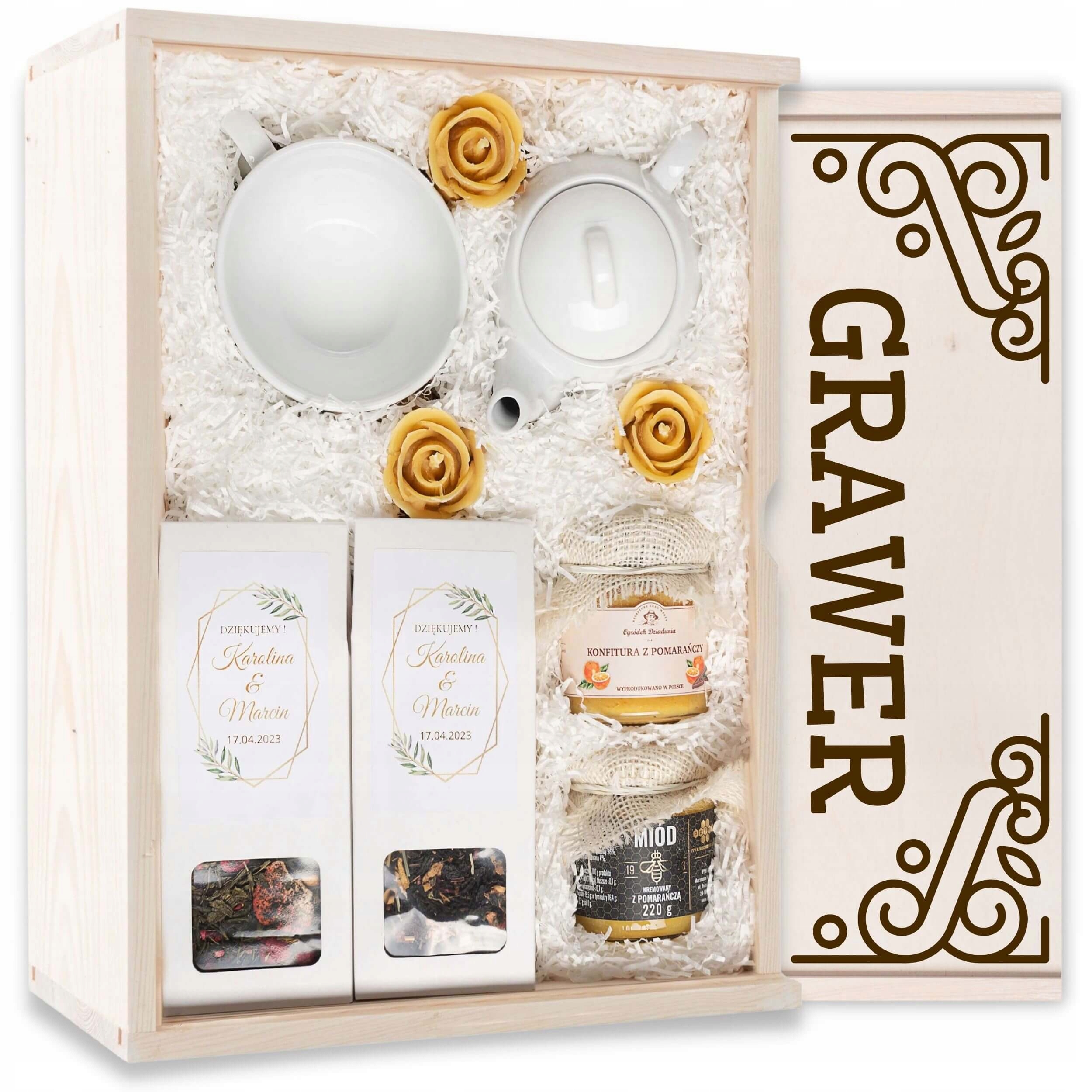 Dárková krabička s gravírováním a šálek