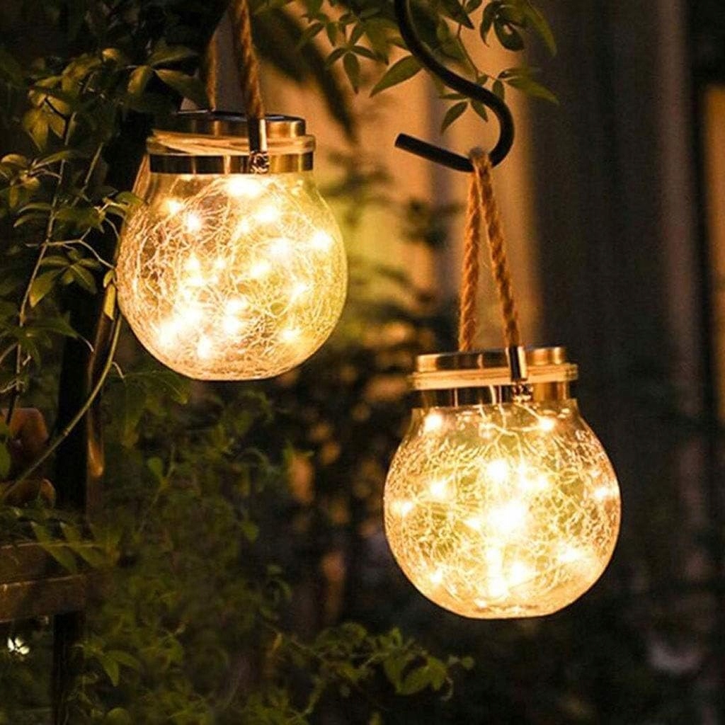 LED SOLARGLAS Lampa Solarna LED Zestaw 2 Sztuki Oświetlenie Ogrodowe — miniatura 5