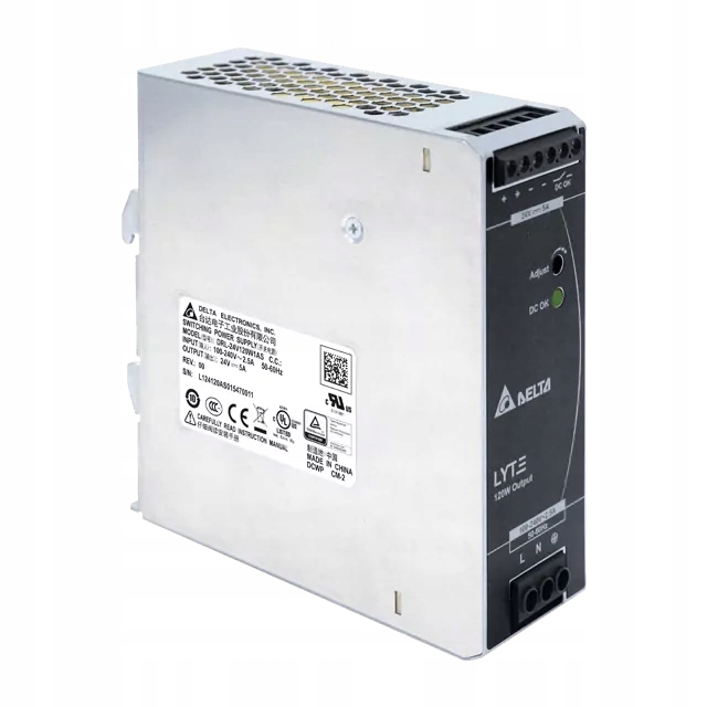 Zasilacz impulsowy na szynę Din Delta DRL-24V120W1AA 24V 5A 120W