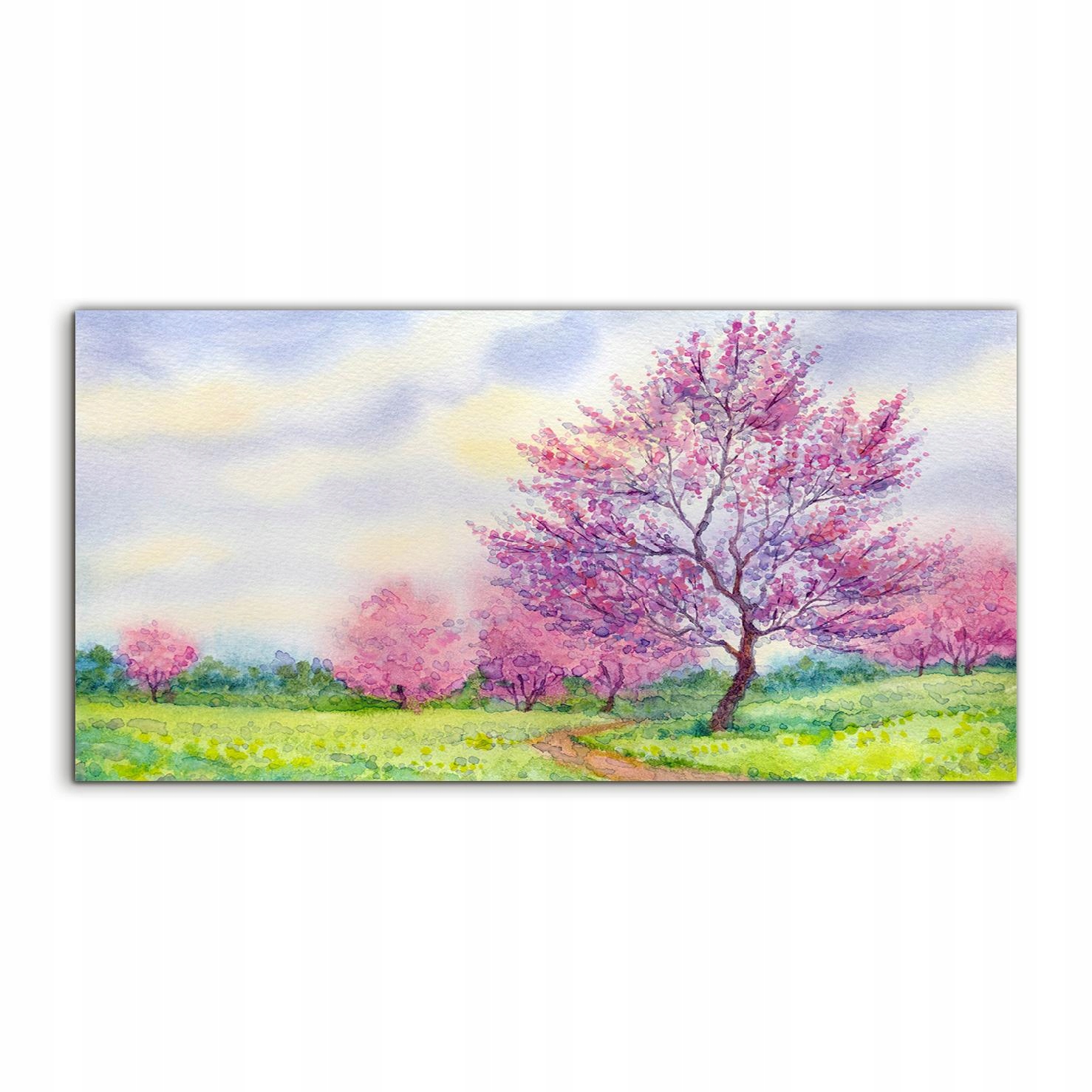 Fotoobraz 140x70 cm závesný Akvarely Jar Stromy