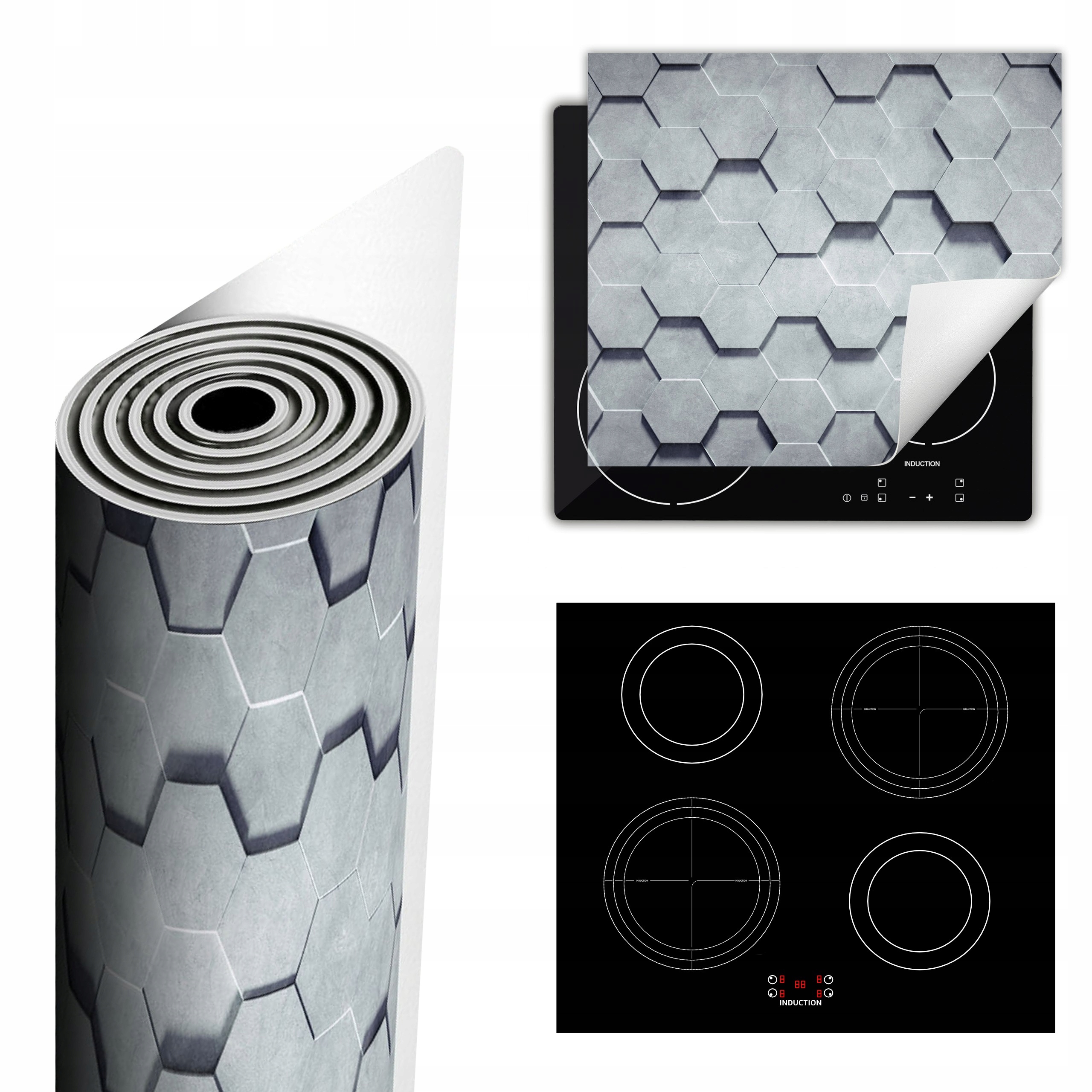 Ochranná Podložka Na Sporák Má Více Místa 60x52 šedá 3D