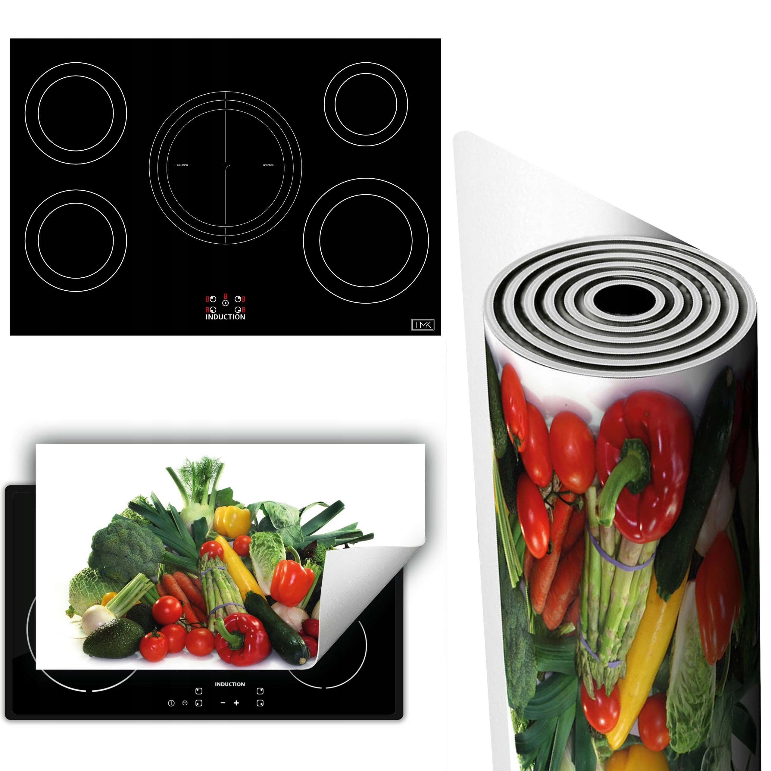 Vinylová Podložka Ochrana Sporáku Desky 90x52 Zelenina