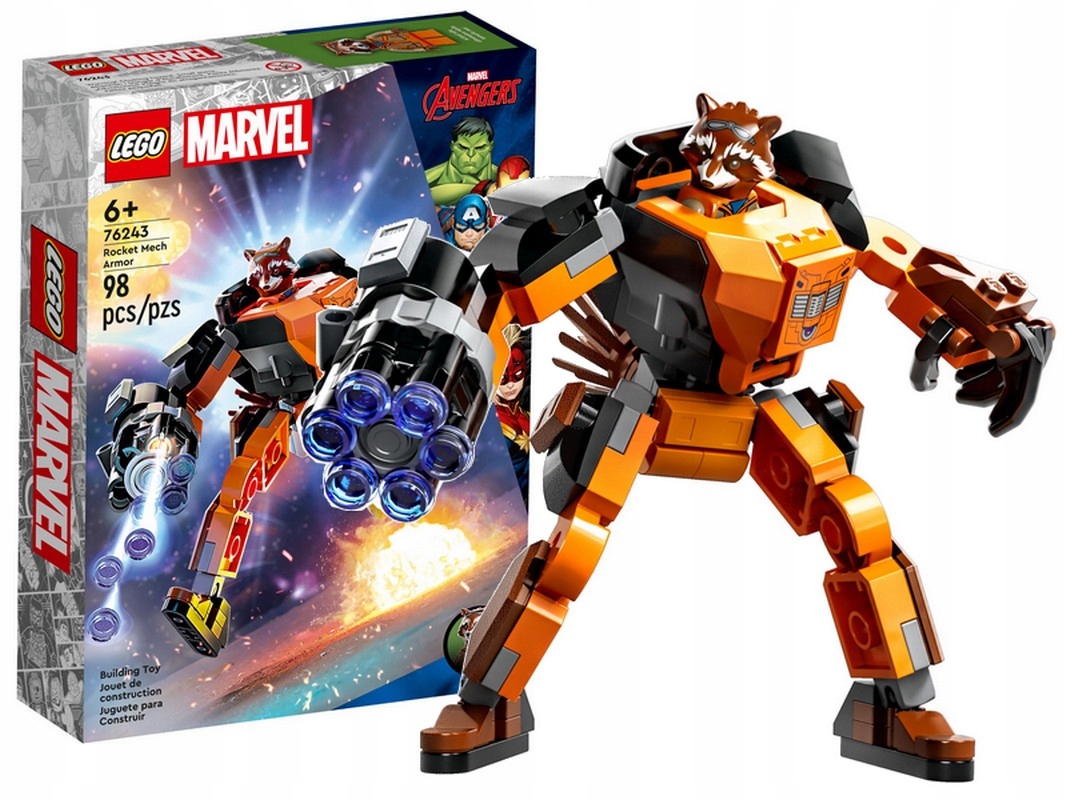

Lego Marvel 76243 Mechaniczna Zbroja Rocketa