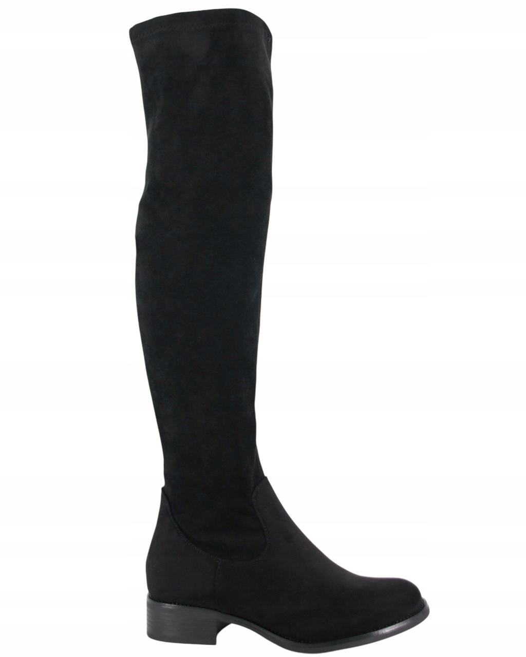 Dlouhé Černé Kozačky Za Koleno Mušketýrky Semišové Elegantní 41