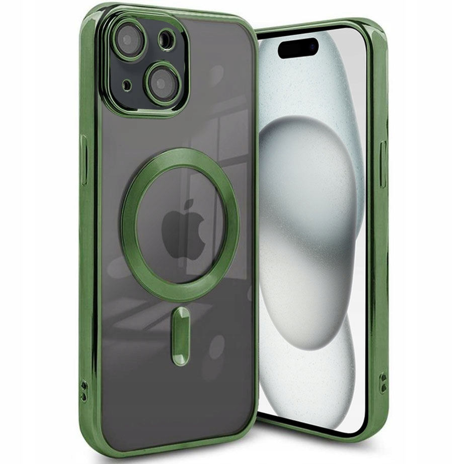 ETUI MAGNETIC SHINE +SZKŁO 9H do IPHONE 15 Kolekcja Nakładka, Plecki