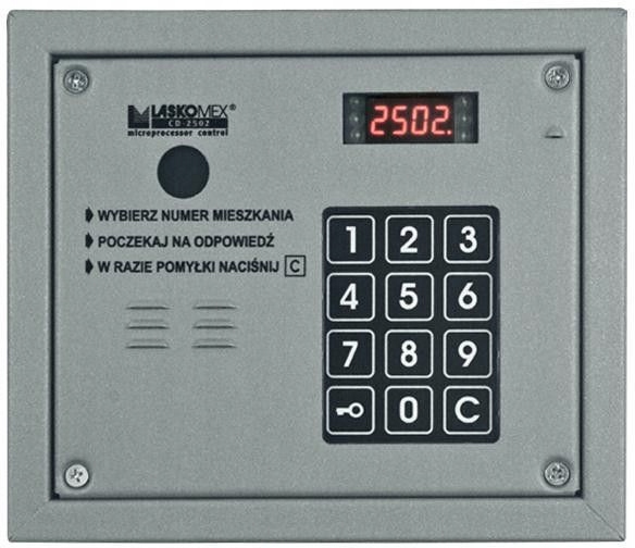 Laskomex Cp 2503R srebrny Panel audio z czytnikiem kluczy Rfid