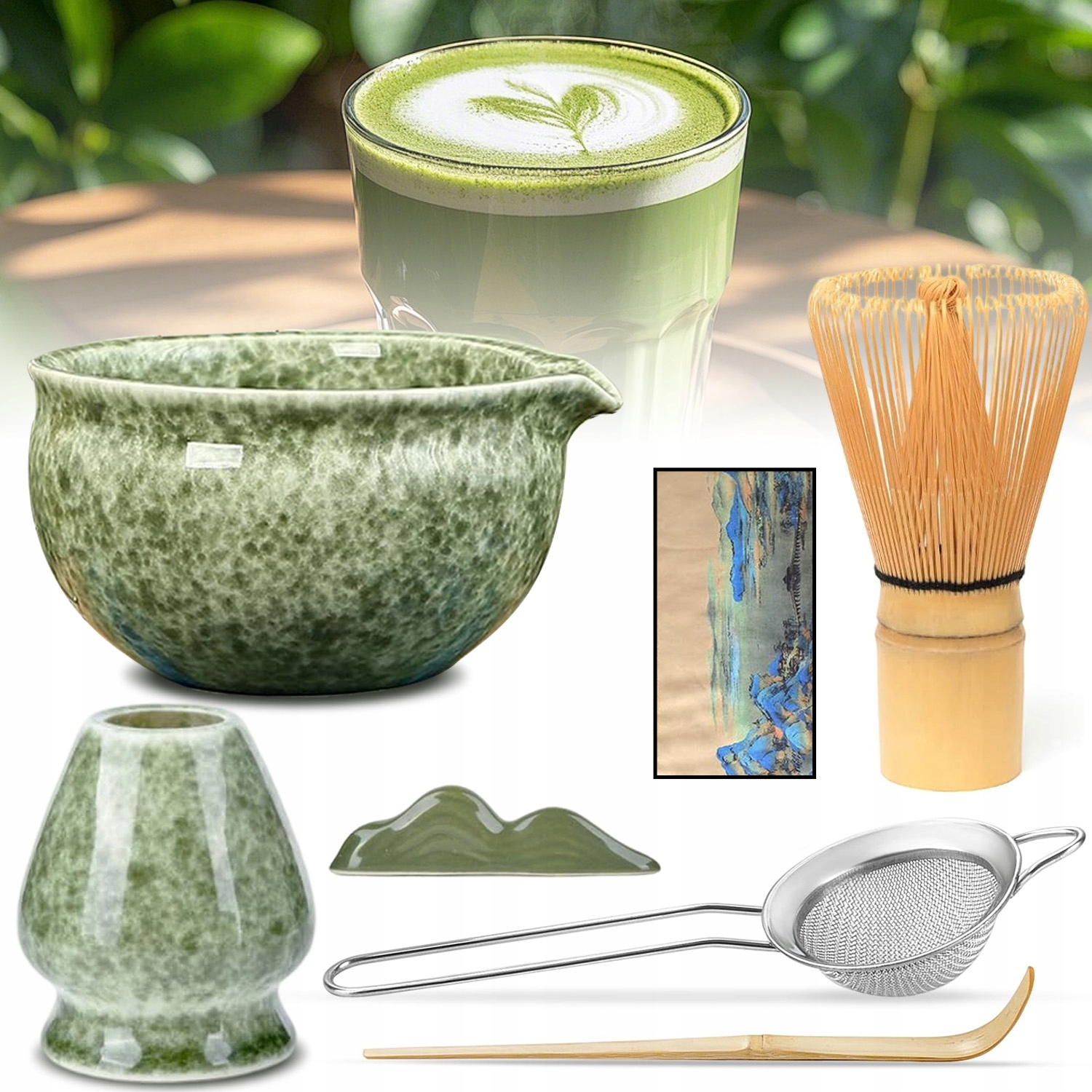 Zestaw Narzędzi Do Przygota Japońska Matchy, 7 Zestaw Prezentowy Do Herbaty