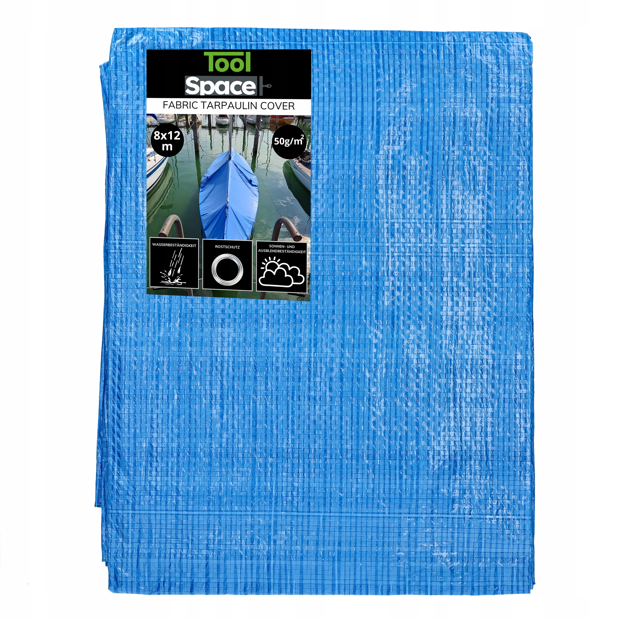 Plachta 8x12 Uv odolná Voděodolná Ochranná plachta Modrá 8 m x 12 m