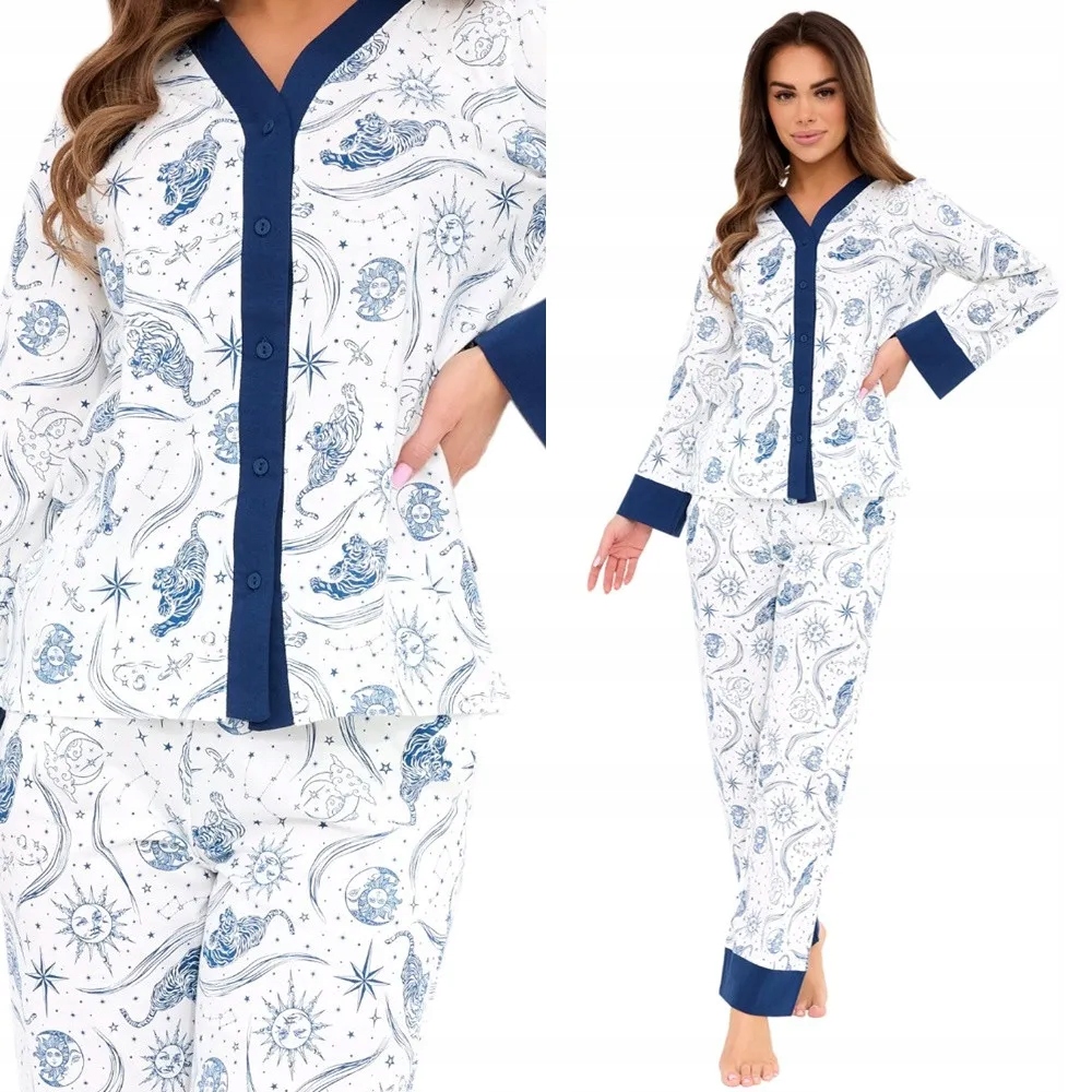 Dámské pyžamo Cornette Amber 514 XXL 44 Bílé