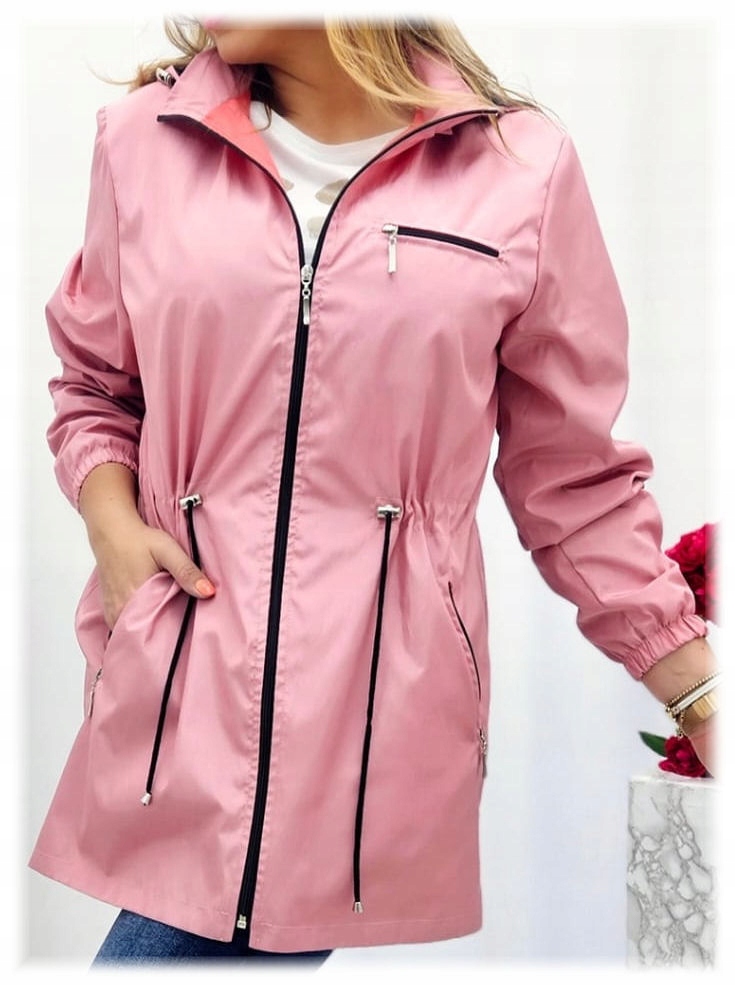 Holi kurtka parka z kapturem Różowa rozm. 46