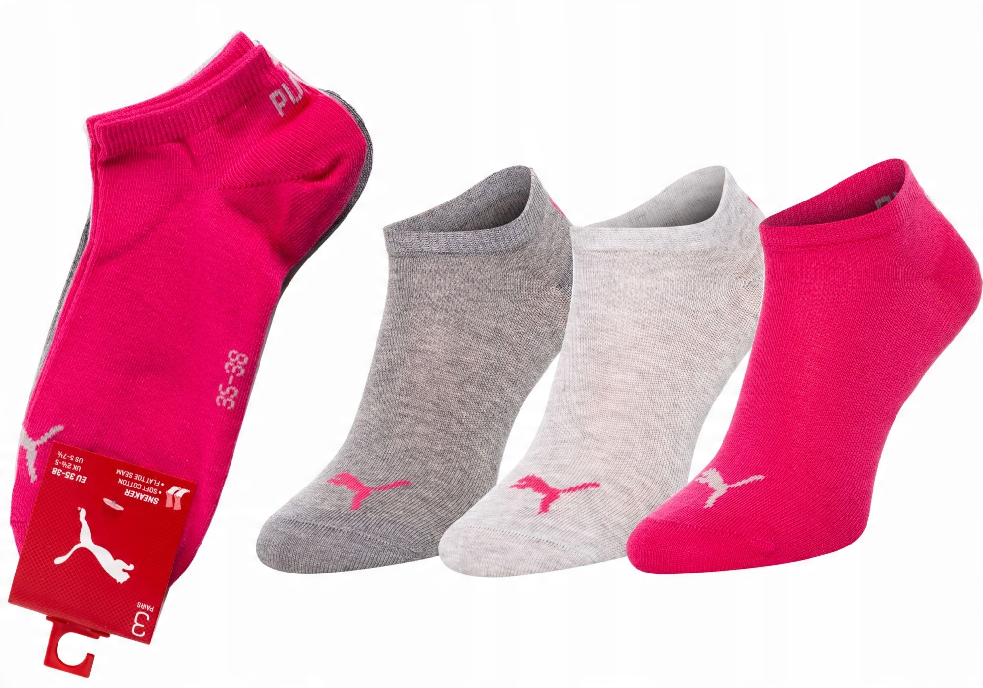 

Puma Skarpety Skarpetki Stopki 3 Pary r.39-42