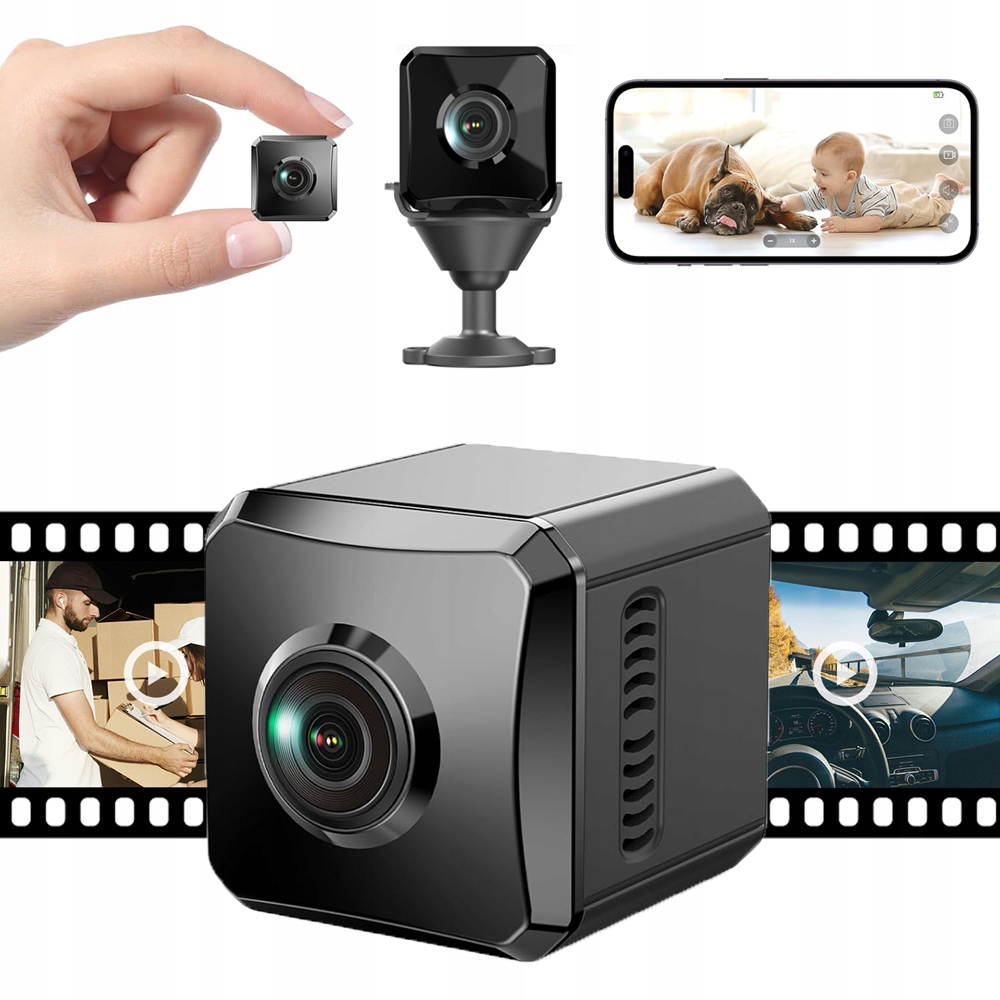 Mini 1080P Špionážní Kamera Wifi Detekce Skrytá Bezpečnostní Kamera