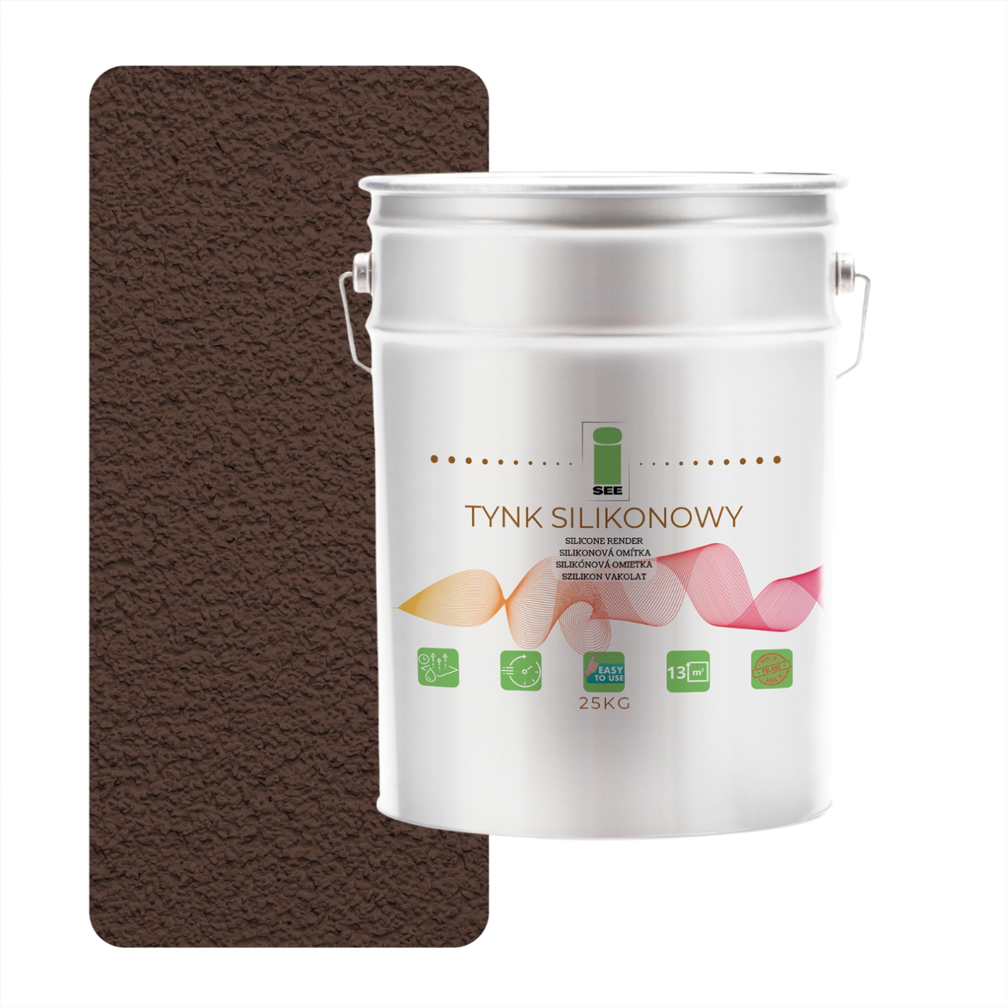 Silikónová Omietka 8017 Fasádna Hnedá Čokoládová 1.5 MM 25 Kg Proti Riasam