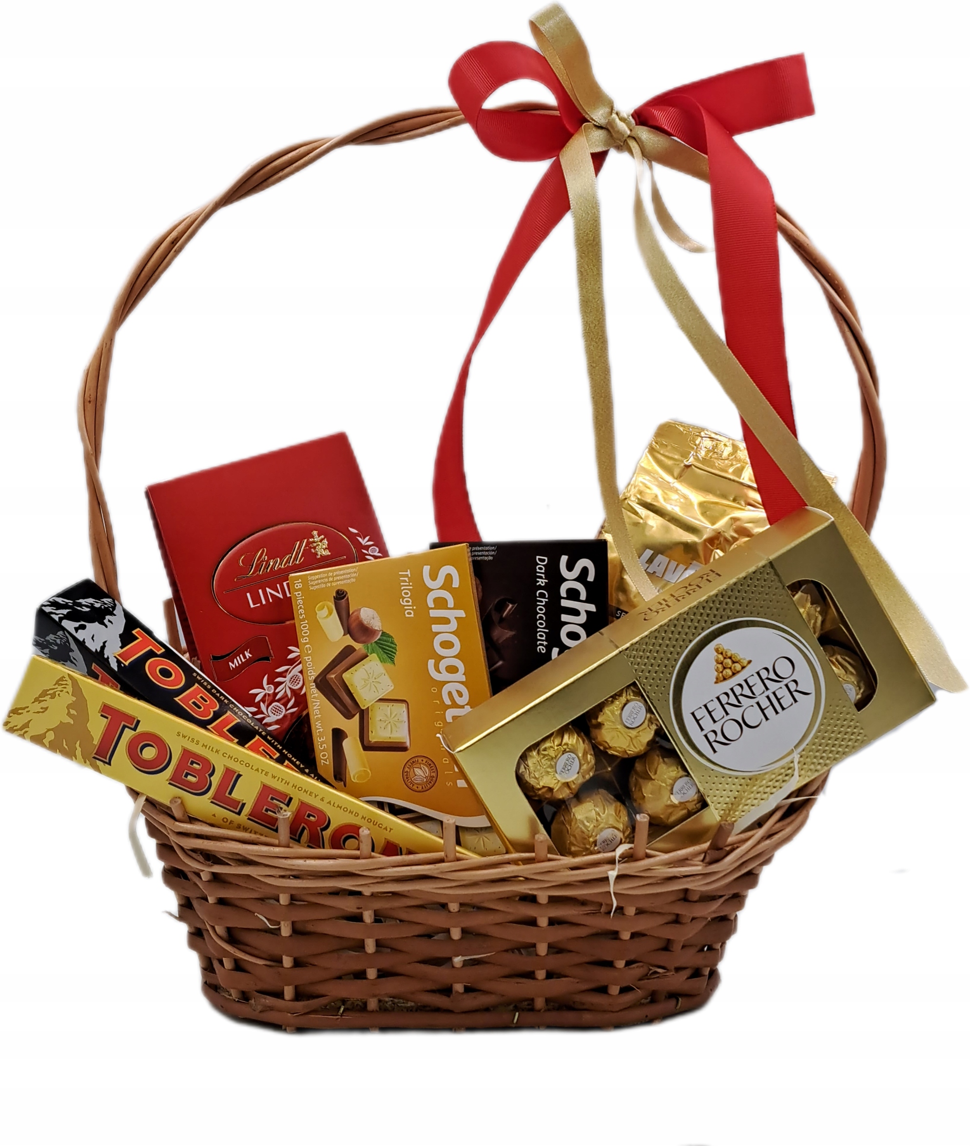 Koš dárkový košík Lavazza Sladkosti Lindt Káva
